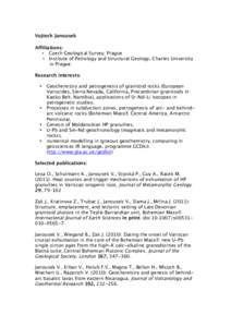 Metamorphic petrology / Metamorphic rocks / Moldanubian Zone / Igneous petrology / Bohemian Massif / Petrogenesis / Granite / Granulite / Pluton / Petrology / Geology / Geology of Europe