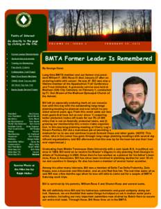 Points of Interest Go directly to the page by clicking on the title. Former Leader Remembered General Announcements