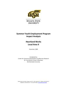 Summer Youth Employment Program  Impact Analysis     Heartland Works  Local Area II   