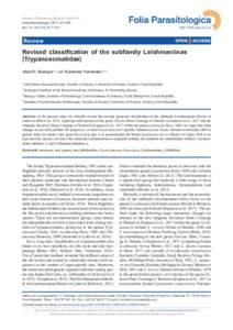 Institute of Parasitology, Biology Centre CAS  Folia Parasitologica 2017, 64: 020 doi: fphttp://folia.paru.cas.cz