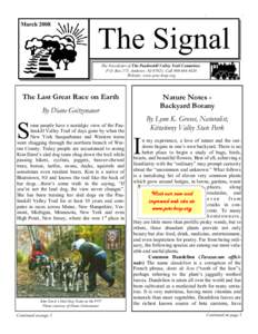 The Signal - March 2008, Page 1  March 2008 The Signal The Newsletter of The Paulinskill Valley Trail Committee: