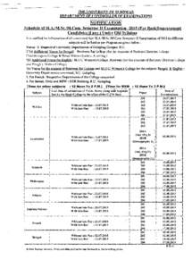 THE UNIVERSITY OF BURDWAN DEPARTMENT OF CONTROLLER OF EXAMINATIONS [NOTIFICATION] Schedule ofM.A.IM.Sc.IM.Com. Semester II ExaminationFor Back/Improvement Candidates if any.) Under Old Syllabus