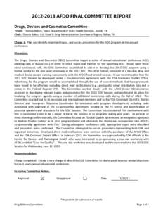 Microsoft Word[removed]Drug and Device Committee Final Report