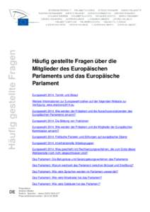 Häufig gestellte Fragen  Häufig gestellte Fragen über die Mitglieder des Europäischen Parlaments und das Europäische Parlament