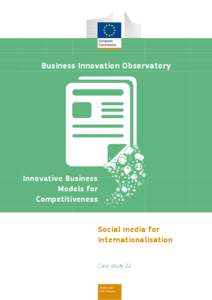 Business Innovation Observatory  Innovative Business Models for Competitiveness Social media for