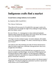 Microsoft Word - Indigenous crafts find a market FINAL.doc