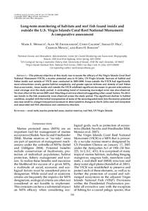 Caribbean Journal of Science, Vol. 45, No. 2-3, [removed], 2009 Copyright 2009 College of Arts and Sciences University of Puerto Rico, Mayagüez Long-term monitoring of habitats and reef fish found inside and outside the U