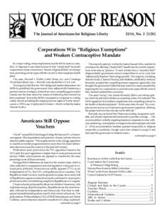 American studies / Law / Religion in the United States / United States federal legislation / Religious Freedom Restoration Act / Establishment Clause / Employment Division v. Smith / Free Exercise Clause / School voucher / First Amendment to the United States Constitution / Separation of church and state / Education