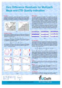 Zero Difference Residuals for Multipath Maps and ZTD Quality Indication  1!   8 !&=?=)85 =& 6  ) 
%  