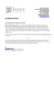 Microsoft Word - IntraJanus Joint Venture.doc