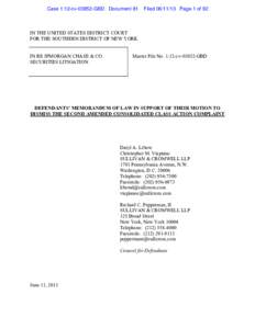 Scienter / Tellabs /  Inc. v. Makor Issues & Rights /  Ltd. / Denise Cote / Law / Civil law / Class action