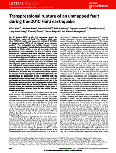 Transpressional rupture of an unmapped fault during the 2010 Haiti earthquake