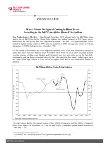 PRESS RELEASE Winter Shows No Signs of Cooling in Home Prices According to the S&P/Case-Shiller Home Price Indices New York, January 28, 2014 – Data through November 2013, released today by S&P Dow Jones Indices for it