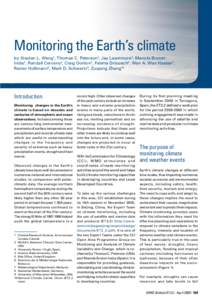Earth / Global Climate Observing System / Global warming / CLIMAT / World Meteorological Organization / Climate / National Climatic Data Center / IPCC Third Assessment Report / Phenology / Atmospheric sciences / Meteorology / Climatology