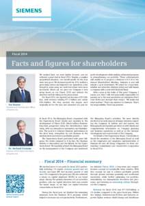 Fiscal[removed]Facts and figures for shareholders   Joe Kaeser 