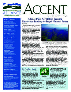 Accent  Issue 92 Volume XXXII Number 4 • Spring 2012 WNCA CHAPTERS Buncombe County