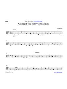 Sheet Music from www.mfiles.co.uk  Viola: God rest you merry gentlemen B # .. 44