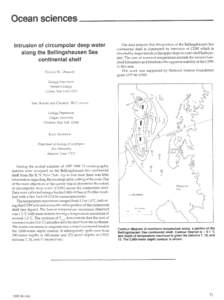 Ocean sciences Intrusion of circumpolar deep water along the Bellingshausen Sea continental shelf EUGENE W. DOMACK