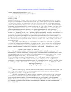 Southern Campaign American Revolution Pension Statements & Rosters Pension Application of Robert Alvey W 8321 Transcribed and annotated by C. Leon Harris State of Kentucky } SS County of Union } On this twenty first day 