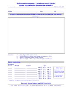 Authorized Investigator’s Laboratory Survey Record