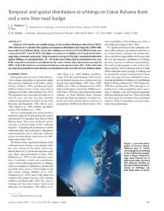 Geology: Temporal and spatial distribution of whitings on Great Bahama Bank and a new lime mud budget