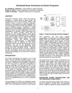Distributed Power Architecture for Electric Propulsion