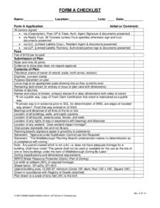 Microsoft Word - Form A Checklist.doc