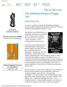 Book Reviews  The Definitive Portion of Sugar