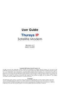 User Guide  Thuraya IP Satellite Modem Revision A[removed]