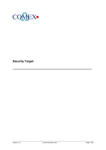 Security Target  Version 1.21 Comex Electronics AB