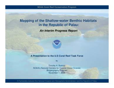 NOAA Coral Reef Conservation Program  Mapping of the Shallow-water Benthic Habitats in the Republic of Palau: An Interim Progress Report
