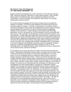 Economy of Mexico / Economy of the United States / Maquiladora / Border / Immigration detention / North American Free Trade Agreement / Free Trade Area of the Americas / Separation barrier / Global Trade Watch / International relations / International trade / International law