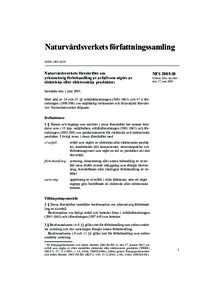 Naturvårdsverkets författningssamling, NFS 2005:10