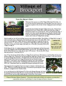 WWW.BROCKPORTNY.ORG  From the Mayor’s Desk Issue 2