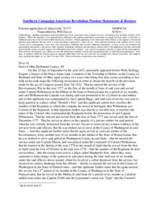 Southern Campaign American Revolution Pension Statements & Rosters Pension application of Adam Link 1 S1771 Transcribed by Will Graves fn94PA/VA[removed]