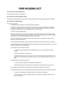 Law / Housing for Older Persons Act / United States / Secretary for Justice v. Yau Yuk Lung Zigo / Fair housing / Housing / Civil Rights Act