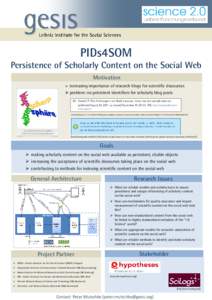 Microsoft PowerPoint - Science20 Conference - PIDs4SOM Poster en.pptx [Schreibgeschützt]