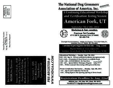 PRESORTED STD U.S. POSTAGE PAID SHARON, PA PERMIT #202  The National Dog Groomers