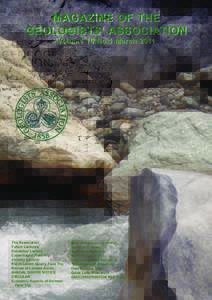 MAGAZINE OF THE GEOLOGISTS’ ASSOCIATION Volume 10 No.1 March 2011 The Association Future Lectures
