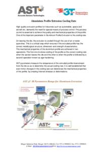 Infrared imaging / Unit operations / Thermometers / Chemical engineering / Pyrometer / Extrusion / Quenching / Manufacturing / Technology / Plastics industry