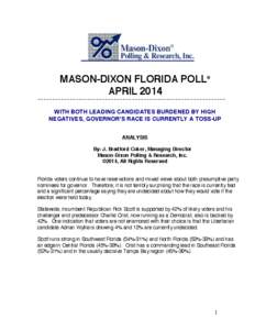 MASON-DIXON FLORIDA POLL® APRIL 2014