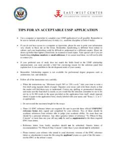 Microsoft Word - Tips for an Acceptable USSP Application 2014.doc