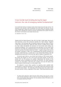 Cross-border bank lending during the taper tantrum: the role of emerging market fundamentals