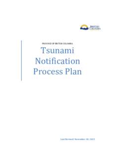 Tsunami Notification Process Plan