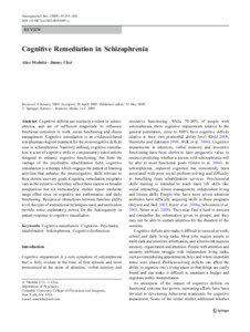 Mind / Attention-deficit hyperactivity disorder / Neurotrauma / Occupational therapy / Rehabilitation medicine / Alice Medalia / Cognitive rehabilitation therapy / Cognitive flexibility / Educational psychology / Medicine / Neuropsychology / Psychology