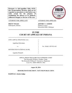 Pursuant to Ind.Appellate Rule 65(D), this Memorandum Decision shall not be regarded as precedent or cited before any court except for the purpose of establishing the defense of res judicata, collateral estoppel, or the 