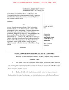 Case 3:16-cvJWD-RLB DocumentPage 1 of 20 UNITED STATES DISTRICT COURT MIDDLE DISTRICT OF LOUISIANA