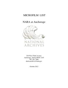 National Archives Microfilm Publications: