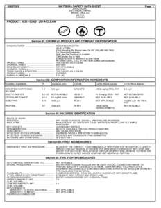 Industrial hygiene / Health sciences / Occupational safety and health / Material safety data sheet / Dangerous goods / Emergency Planning and Community Right-to-Know Act / Occupational hygiene / Fire extinguisher / GHS hazard statement / Safety / Health / Prevention