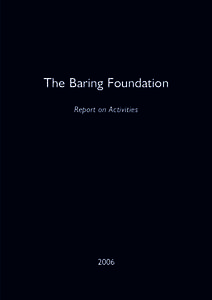 The Baring Foundation Report on Activities 2006  The Baring Foundation – People